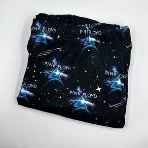 Pink Floyd Dark Side of the Moon Lounge Pants Mens 2XL Black Galaxy Pajamas